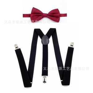 Children's Black <b>Bow</b> Tie And Suspender Set With 3-Ply Clips For Preschool Performances - Product Image 4