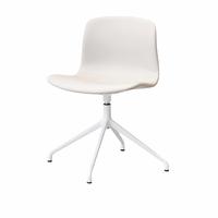 Chaise de bureau pivotante au design nordique moderne avec dossier ergonomique et base en aluminium robuste pour la maison, le bureau et un usage professionnel