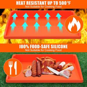 Tapis <span class=keywords><strong>de</strong></span> <span class=keywords><strong>protection</strong></span> <span class=keywords><strong>pour</strong></span> <span class=keywords><strong>barbecue</strong></span> en silicone <span class=keywords><strong>de</strong></span> qualité alimentaire résistant et imperméable, couverture <span class=keywords><strong>de</strong></span> surface <span class=keywords><strong>de</strong></span> cuisson, couverture <span class=keywords><strong>de</strong></span> plaque chauffante - Product Image 6