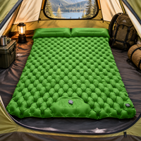 Matelas de camping gonflable double portable, imperméable et ultraléger pour l'extérieur (commande minimale)