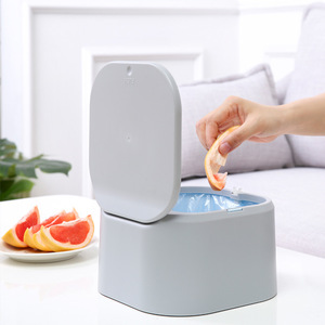 Desktop Trash Can With Push Button Lid Octagonal 4L Capacity For Living Room Office Dormitory - Product Image 1