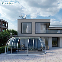 Personalizable estable y fuerte de aluminio cúpula de jardín bola tienda estilo Sunroom casa con PC burbuja tienda