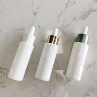 Personnalisé 1oz gouttes opale blanc verre pipette bouteille, 10ml 15ml 50ml, 100ml et 120ml disponibles.
