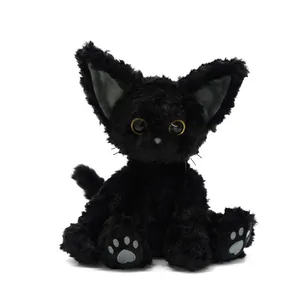 Cute Plaime Cat Plush Toy Throw Pillow Khaki German Curly KUKI Black Cat Doll Doll Big Eyes Influencer Child Birthday Gift