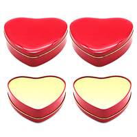 Boîtes en métal personnalisées avec logo d'usine pour la Saint-Valentin, boîtes à biscuits en forme de cœur vides pour le chocolat, pour l'emballage
