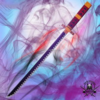 Katana 3D lumineux en métal et plastique ABS, style arme de l'anime Demon Slayer, briques de construction DIY, couleur personnalisée pour