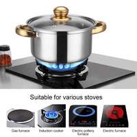 Set Peralatan Masak Stainless Steel 12-Piece Ramah Lingkungan dengan Warna Kustom, Panci Anti Lengket, dan Tutup Kaca Temper