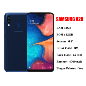 Thương hiệu sử dụng thứ hai tay điện thoại di động gốc SAM-sung A20 3 + 32GB Android sử dụng điện thoại thông minh telefonos celulares - Product Image 2