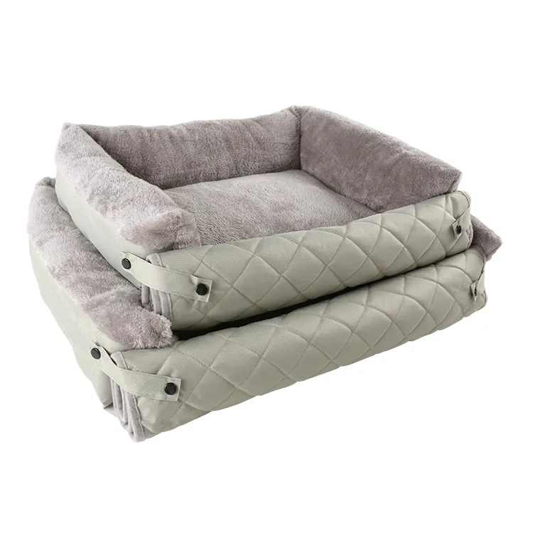 Manufacturers Wholesale Pet Dog Bed Blanket Two Way Use Sofa Oxford Waterproof Luxury Designer Cat Dog Beds