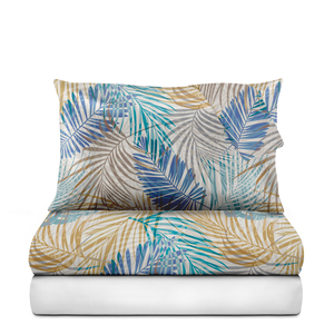<b>JUNGLE</b> FEVER 100% Cotton Sorbetto Color <b>Duvet</b> <b>Cover</b> Set German Size NE 30 30 76X68 with Pigment Printed Design - Product Image 1
