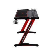 Bureau de jeu pour ordinateur en acier au carbone noir Zhongjia, très vendu, avec éclairage LED