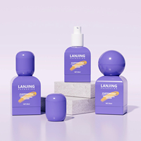 Flacon en verre carré vide de 30 ml pour fond de teint liquide, emballage cosmétique, flacons à pompe cosmétiques personnalisés uniques pour les soins de la peau