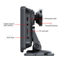 Caméra de tableau de bord universelle 10.26 pouces sans fil CarplayTouch Screen Dashcam Gps Navigation 4k 1080p Dual Lens Dash Cam Android Auto