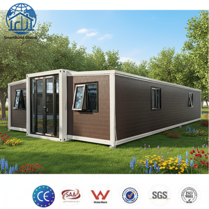 Maison conteneur extensible de 40 pieds résistante aux ouragans, 3 chambres, villa moderne écologique pour <span class=keywords><strong>la</strong></span> <span class=keywords><strong>vie</strong></span> en plein air - Product Image 1