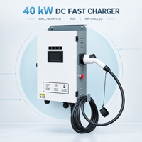 Chargeur rapide DC CCS2 40 kW commercial à double port avec partage de puissance OCPP 1.6J pour zone de service routière, hub de facturation d'énergie ISO 15118