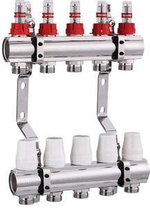 5 vie valvola domestico collettore di acqua idraulica in ottone attuatore elettrico collettore in ottone per il <span class=keywords><strong>riscaldamento</strong></span> <span class=keywords><strong>a</strong></span> <span class=keywords><strong>pavimento</strong></span> - Product Image 4