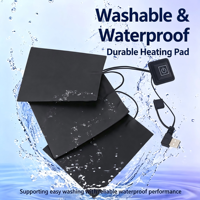 Kit de feuille chauffante infrarouge lointain personnalisée, fine et flexible, avec élément chauffant USB QC3.0 et interrupteur à 3 niveaux pour oreiller chauffant