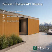 Revêtement mural extérieur en WPC Everwall imperméable 26 mm, imitation bois massif, pour villas et hôtels, panneau mural à lamelles
