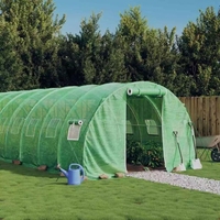 Serre tunnel 24x3 m avec couverture en PE, porte et structure en acier, toit arqué