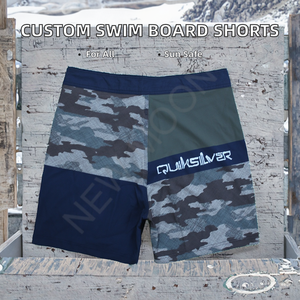 กางเกงว่ายน้ำแบบซับลิเมชั่นป้องกันรังสียูวีพร้อมซับใน ดีไซน์แบบ Quick Board ปิดด้วยเชือกผูก ผลิตจากโพลีเอสเตอร์/ไนลอน เหมาะสำหรับชายและหญิง ใส่ไปเที่ยวทะเล - Product Image 2