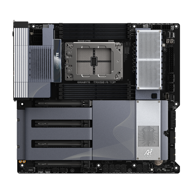 TRX50 AI TOP Workstation Motherboard 4 PCIe x16 Slots Supports 4 Way GPU Quad Channel DDR5 Memory Dual 10GbE LAN sTR5 Server