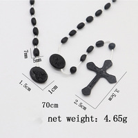 Collier croix lumineux avec perles en plastique, offre spéciale, accessoires religieux et catholique