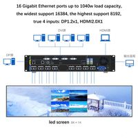 Procesador de Video Wall LED K16 a Todo Color de Alto Brillo, Paso de Píxeles de 6mm, 8192x8192, Barra Estirable, 4 Interfaces DVI, 16