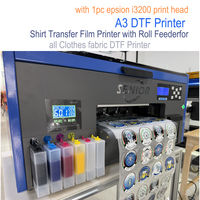 Impresora DTF A3 con 1 cabezal I3200 para camisetas, película PET, impresora de inyección de tinta DTF