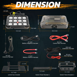 Nouveau panneau de commutation automobile programmable par l'utilisateur, 8 à 12 interrupteurs, 12V, tout-terrain, 4x4, accessoires d'éclairage automobile pour système d'alimentation - Product Image 3