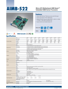 Advantech AIMB-587QG4-00A1U AMD AM4 5000-series <span class=keywords><strong>X570</strong></span> Chipset DDR4 SATA Nouvelles interfaces E/S Ports Ethernet Gigabit doubles <span class=keywords><strong>ATX</strong></span> 128 Go - Product Image 4