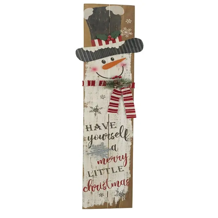 Hiên Đăng giáng sinh trang trí bằng gỗ Snowman thường vụ trang trí sàn dấu hiệu cho bên ngoài trong nhà cửa trước tường
