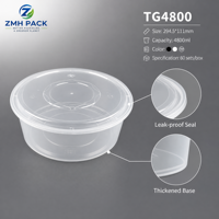 Boîte à lunch ronde jetable en PP écologique avec couvercle anti-fuite, compatible micro-ondes et congélateur, couleurs personnalisables pour la préparation des repas et les plats à emporter