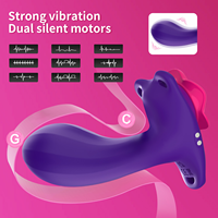 App-gesteuerte Vibrierende Unterwäsche Tragbarer Klitoris-Stimulator für Frauen Silikon G-Punkt Analdildo Rosen-Vibrator Erotikspielzeug für Erwachsene