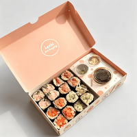 Caja de Sushi Personalizada para Llevar, Caja de Regalo de Papel para Sushi para Llevar, Empaque de Alimentos Bento con Separadores