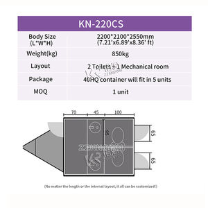 Contenedor Prefabricado de Lujo para Baños Móviles en Eventos, Contenedor Sanitario Químico para Exteriores con Agua - Product Image 4