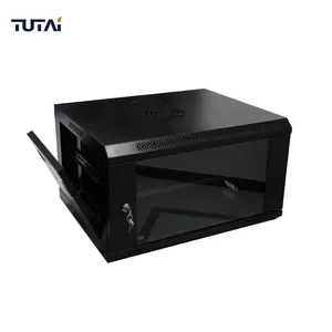 6U 9U 12U đen trắng lắp ráp hoàn toàn fan hâm mộ bao gồm treo tường tủ bao vây cho trung tâm dữ liệu 19 inch máy chủ giá