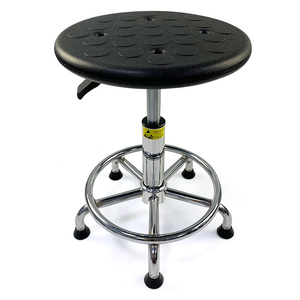 Tabouret pivotant antistatique ESD de haute qualité avec assise texturée en PU et pieds fixes, <span class=keywords><strong>chaise</strong></span> de laboratoire pour la biologie, l'industrie pharmaceutique et l'ameublement <span class=keywords><strong>d</strong></span>'atelier - Product Image 2