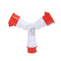 Mehrfachsteckdose Industrieller Y-Verteiler 5-polig 380V 16A Multifunktionale 2-Wege Industriesteckdose