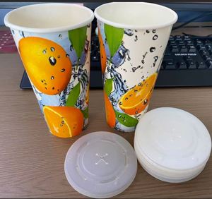Gobelets en carton jetables de 16 oz avec couvercles en plastique à usage unique pour les marchés latino-américains - Product Image 1
