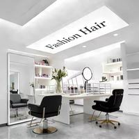Film de plafond tendu rétroéclairé sans joint, lumière uniforme sans ombre avec profil en aluminium et bande LED pour intérieur moderne pour salon de coiffure