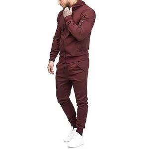 OEM Strong Muscle Zipper Tracksuits Custom Color And Size And Logo Jogger Set For America Market