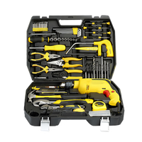 Ensemble d'outils de perçage à percussion électrique de 108 pièces avec 41 boîtes de pièces, kit de réparation professionnel pour la maison avec coffret de rangement