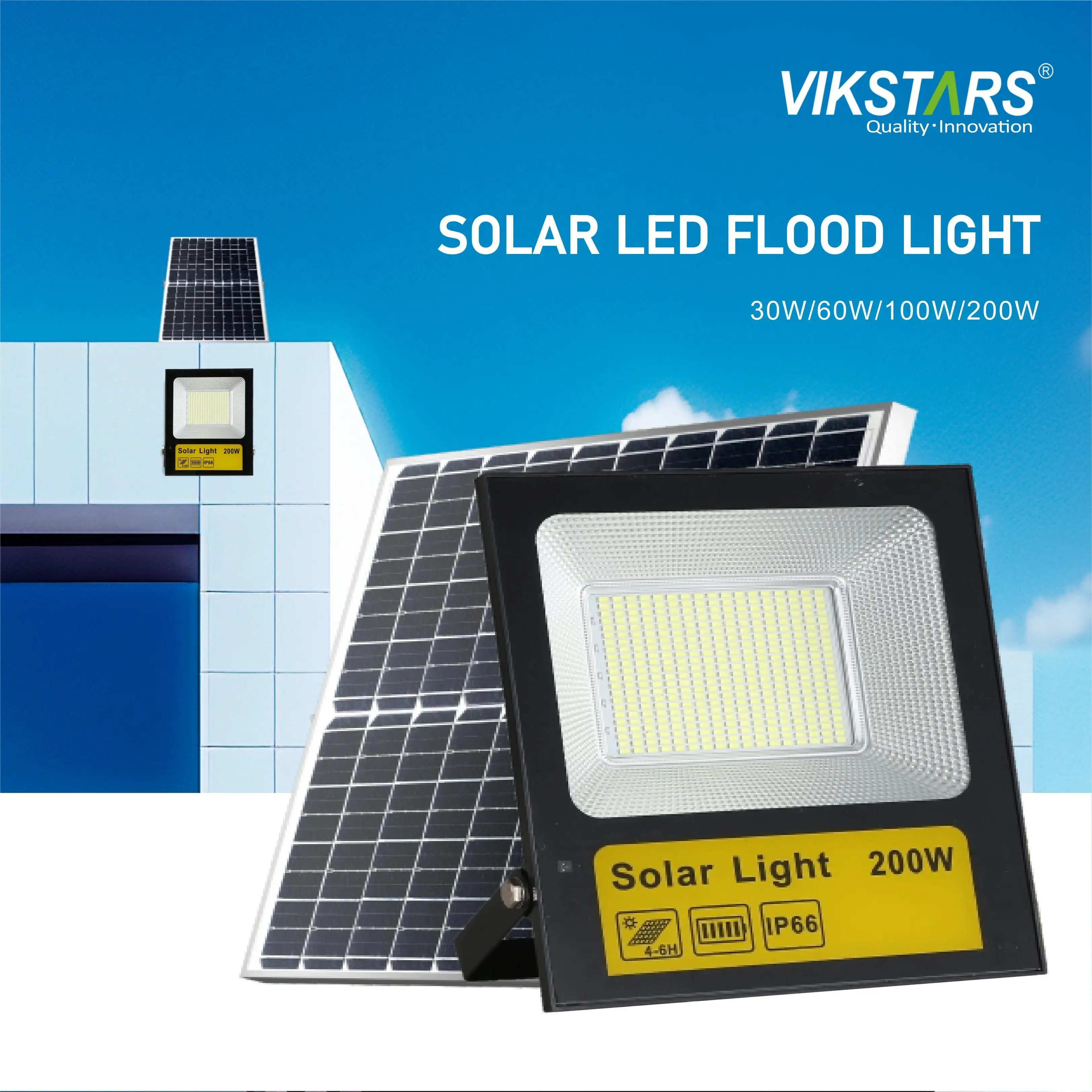 Best Price 30W 60W 100W 200W Solar Powered Flood Lights For Wholesale Garden Yard Security Lighting ABS Solar Flood Lamp