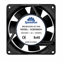 Ventilateur axial de refroidissement Speedfan 80 mm 80x80x38 mm 220 V AC pour équipement industriel, machine CNC, machine à souder