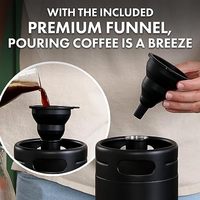 64oz Nitro Cold Brew Cafetière Home Keg avec système de gaz d'azote en acier inoxydable Kit distributeur de café