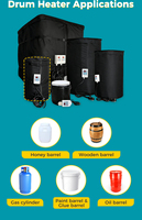 Chauffe-conteneur IBC gris 275 gallons MEGA YUNENG, prix usine, 120V, étanche, en tissu Oxford, alliage de Nichrome, 3000W, à poser au sol
