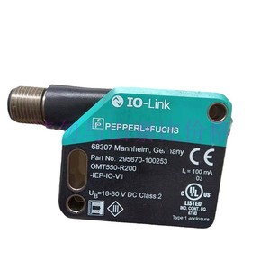 Sensor de Distancia Pepperl+Fuchs OMT550-R200 IO-Link 18-30 V CC con Terminal de Tornillo - Product Image 1
