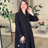 Abaya Femme Modeste et Polyvalente en Polyester, Coupe Slim, Mi-longue, Nouvelle Collection Automne 2026, Vente en Gros OEM/ODM