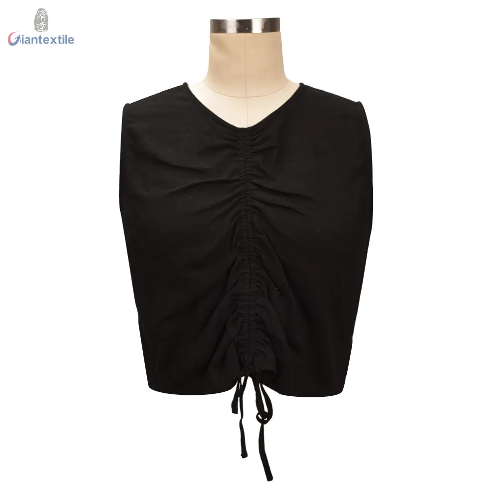 עיצוב חדש מעיל שחור ללא שרוולים נשים עם המותניים ציור חבל המותניים 55% linen45 %