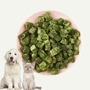 Venta al por mayor de golosinas para perros aperitivos para gatos, verduras y frutas liofilizadas para mascotas, espinacas liofilizadas - Product Image 1
